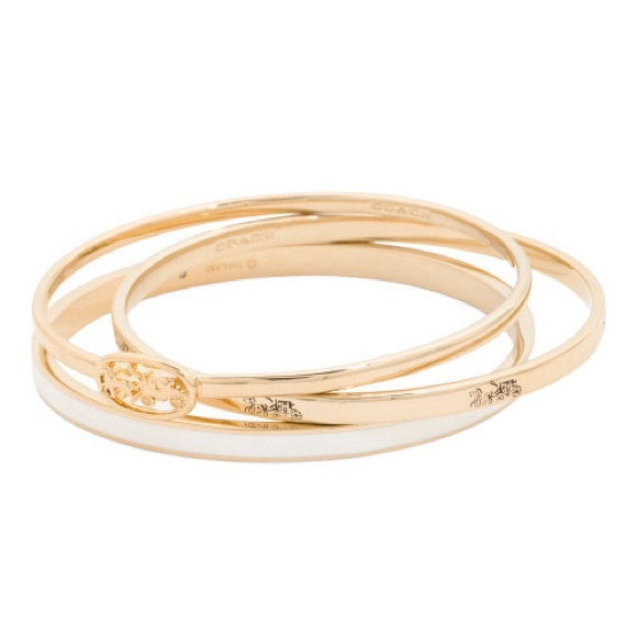 COACH Horse & Carriage Bangle Set of Three - Picture 2 of 8